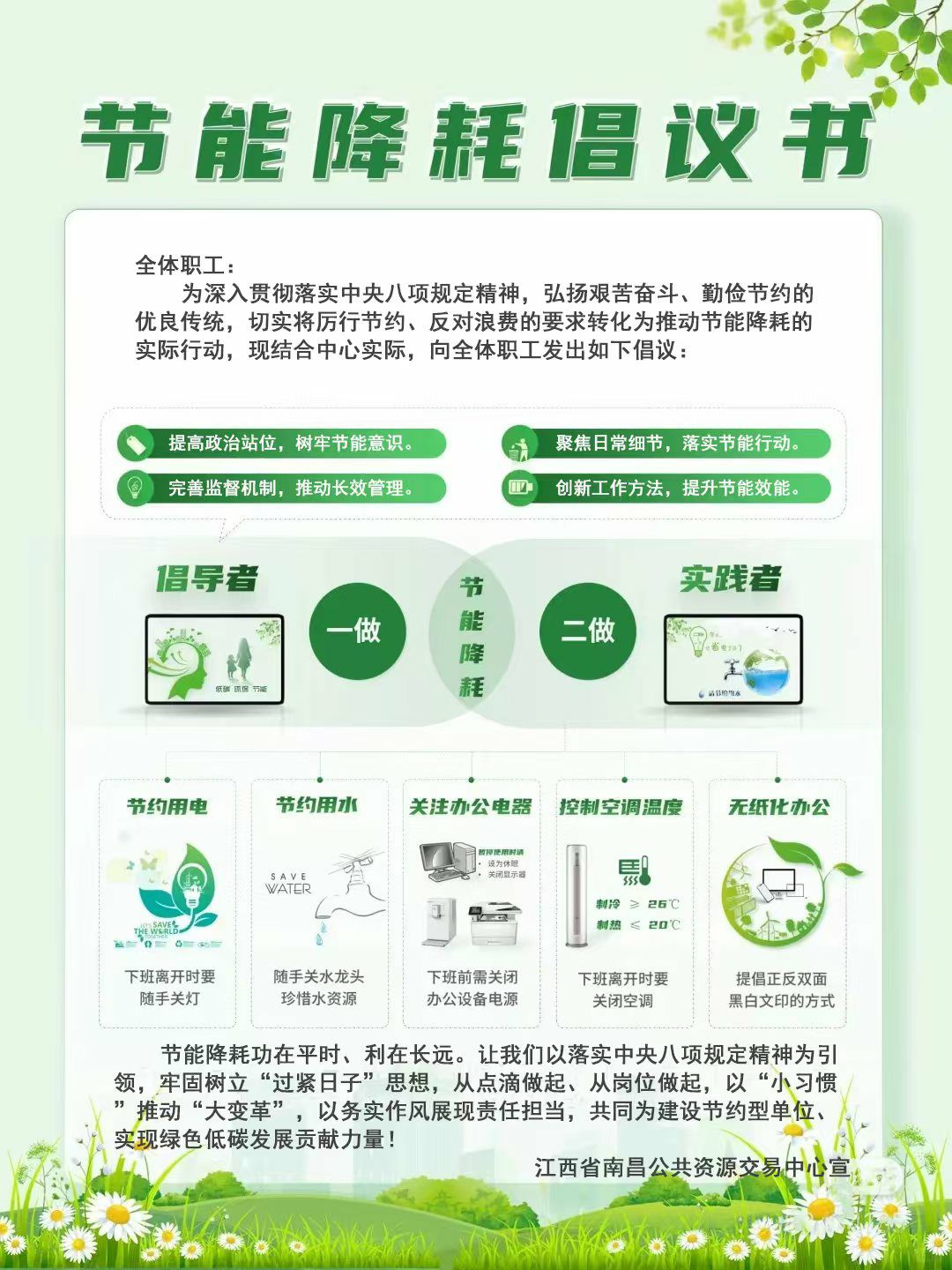 節能降耗倡議書